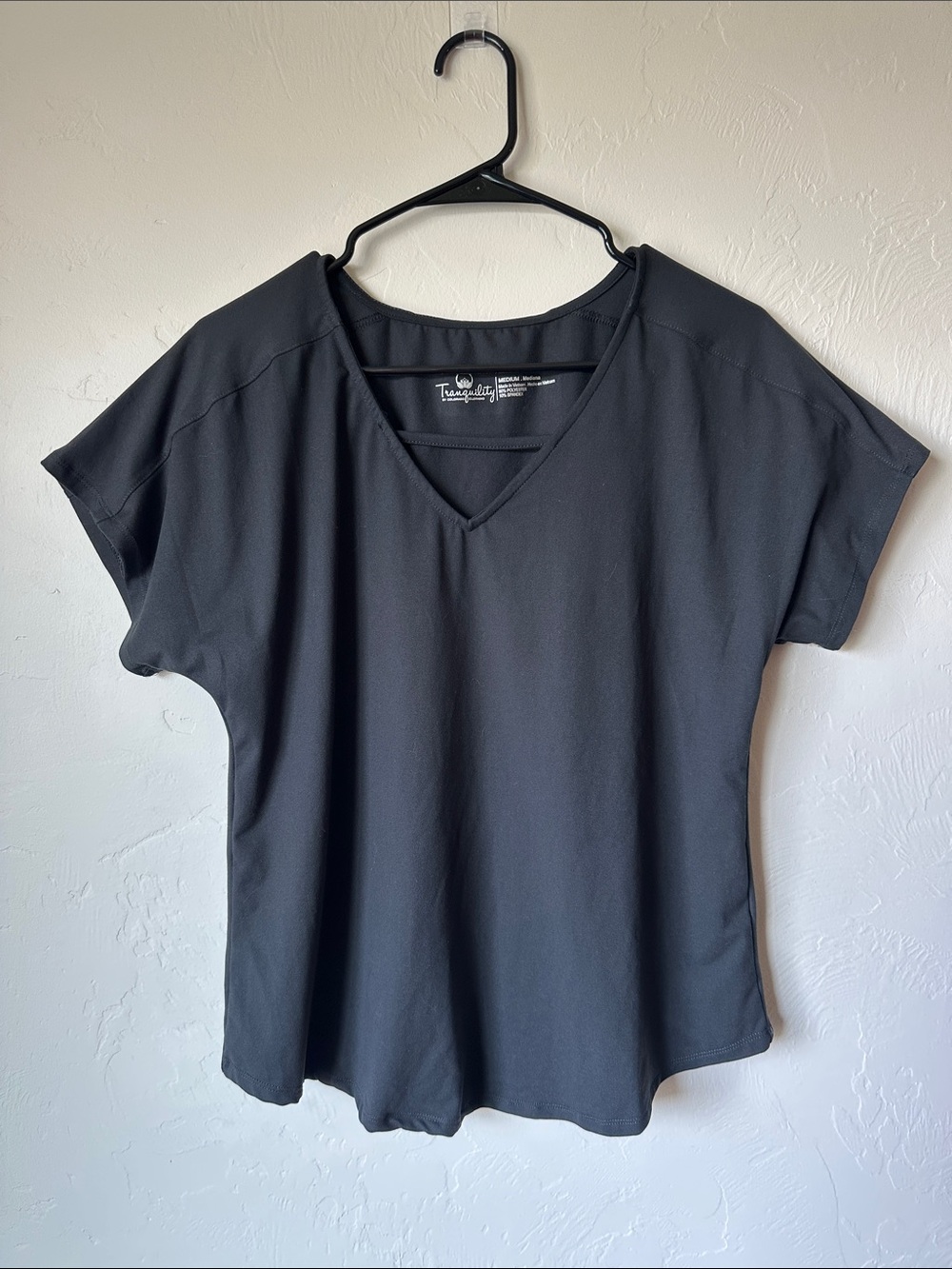 Tranquility by Colorado Clothing Black V-Neck Short Sleeve Top